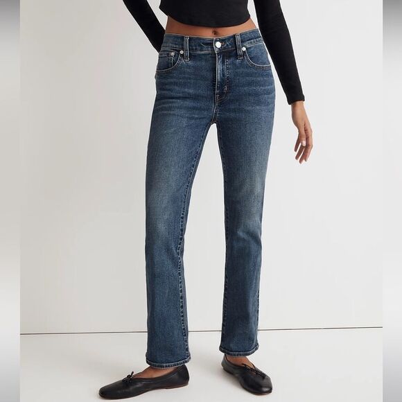 *Flaw-Hole in Pocket* Madewell NWT Petite Kick Out Crop Jeans Sz 26P Arlen Wash - Picture 1 of 16